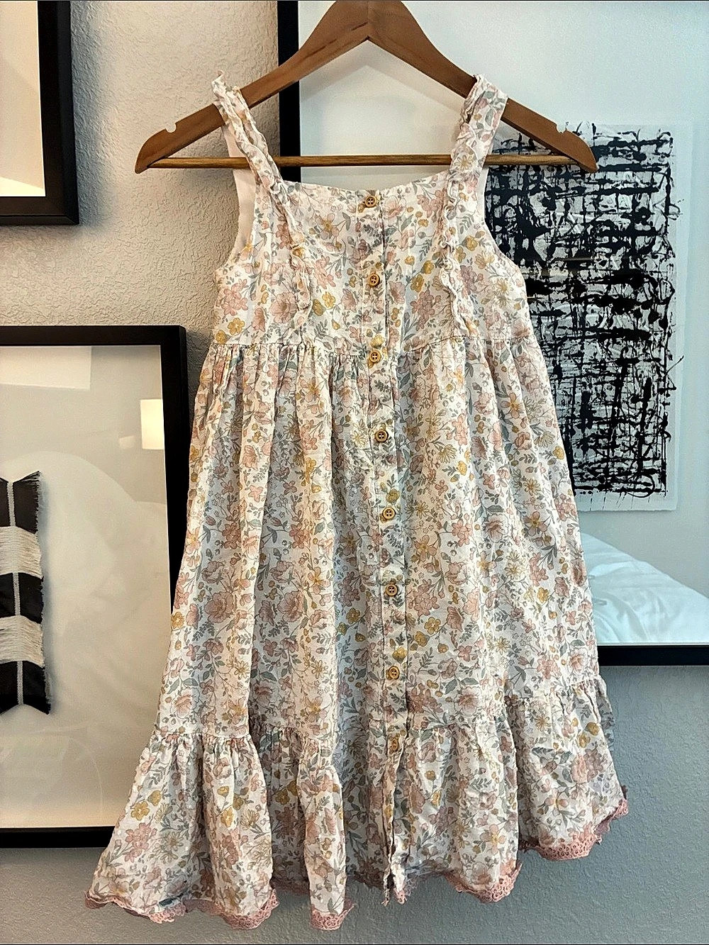 Catherine Malandrino Floral Mini Dress Pink & Blue Size 12 Like New